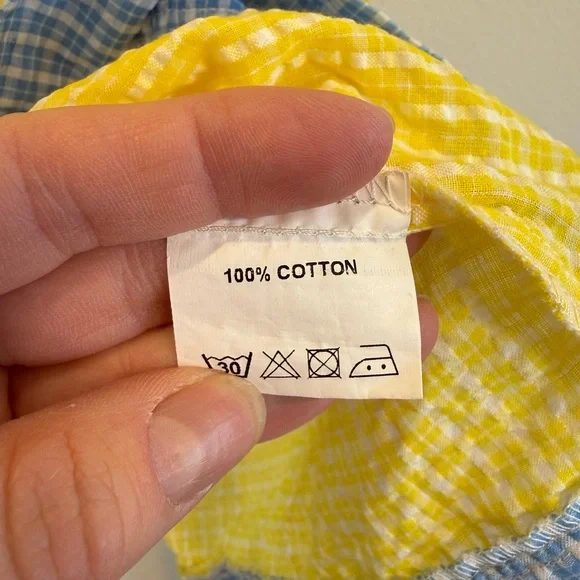 Angeline Kids Charming Smocked and Embroidered Kids Yellow Check Easter Dress 6 - Picture 6 of 7